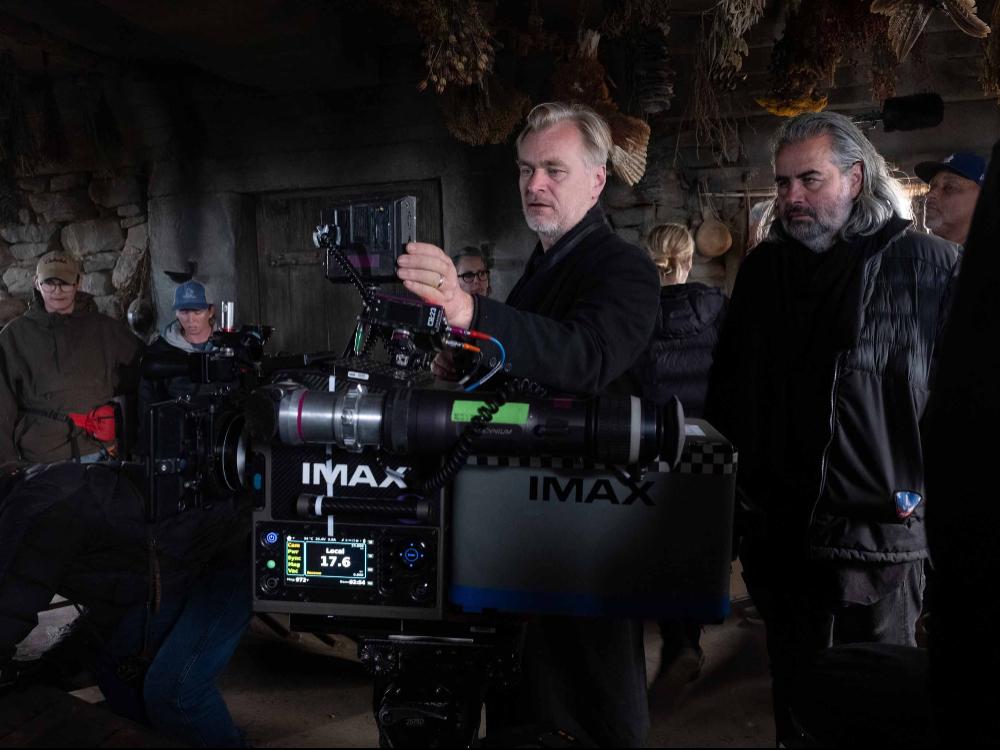 Christopher Nolan on the set of The Odyssey