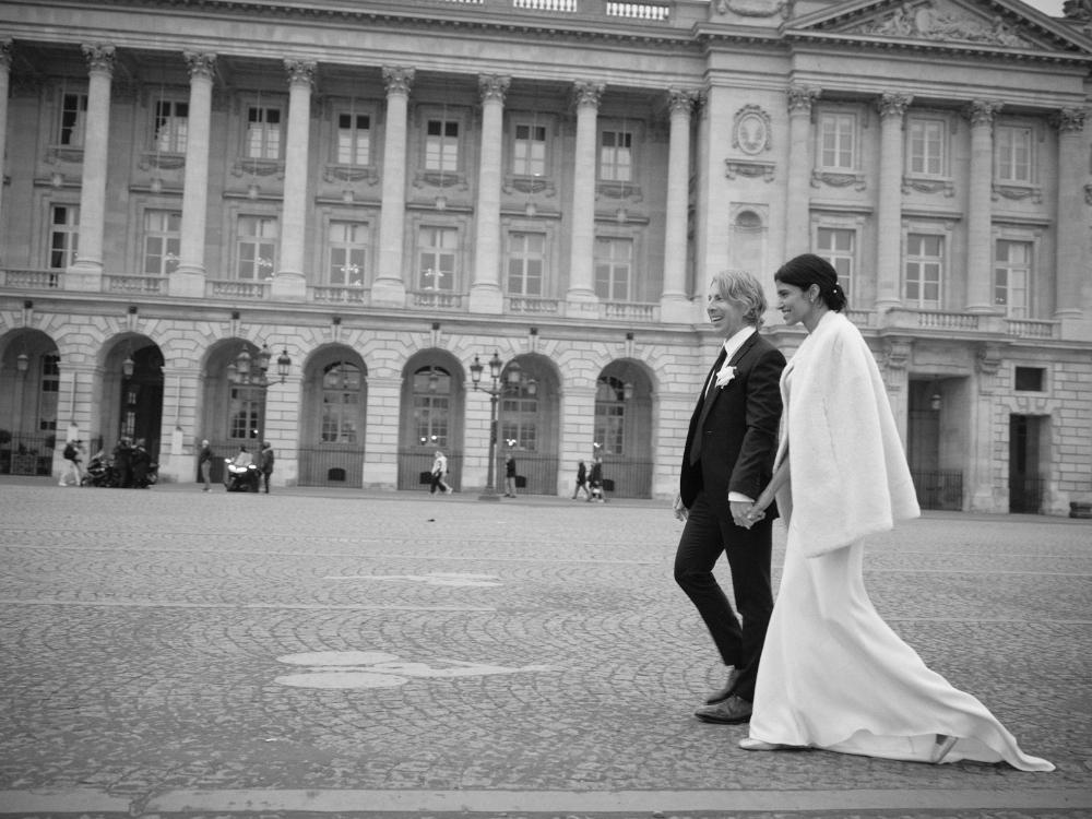 Pooja Mor and Cameron Lamb were married in Paris