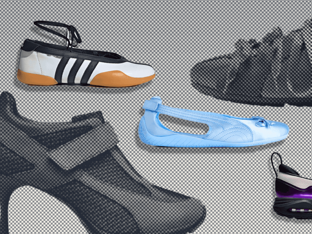 Hybrid shoes like Sneex, Simone Rocha's ballet trainers, Puma X Balenciaga ballet flats and snoafers are trending