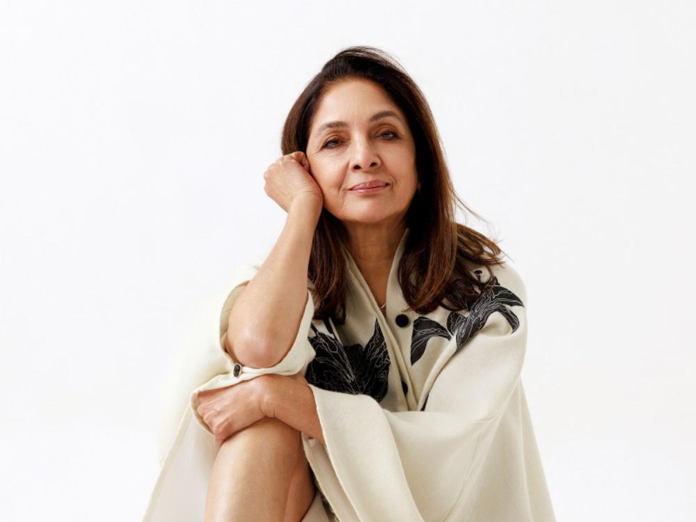 Neena Gupta in a Lovebirds overcoat for The Nod