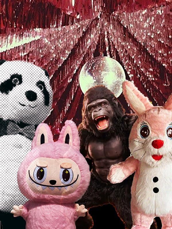 Gorillas, labubus at indian wedding sangeet