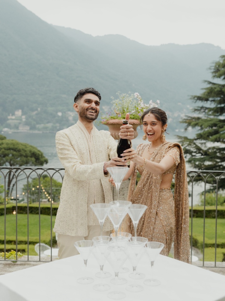 Kinjal Patel & Herit Vachhani got married at Lake Como in Italy