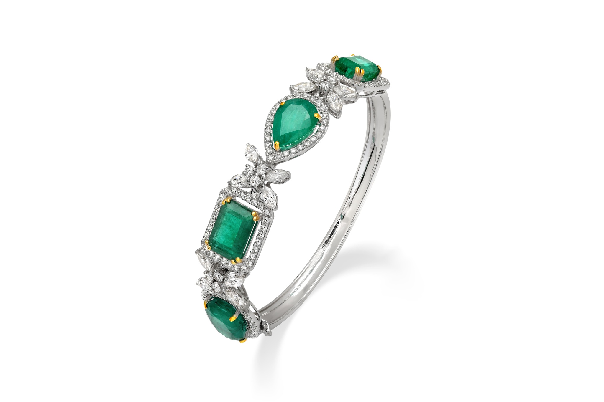 Signature Emerald & Diamond Bracelet, Bridal Layering, The Nod Mag