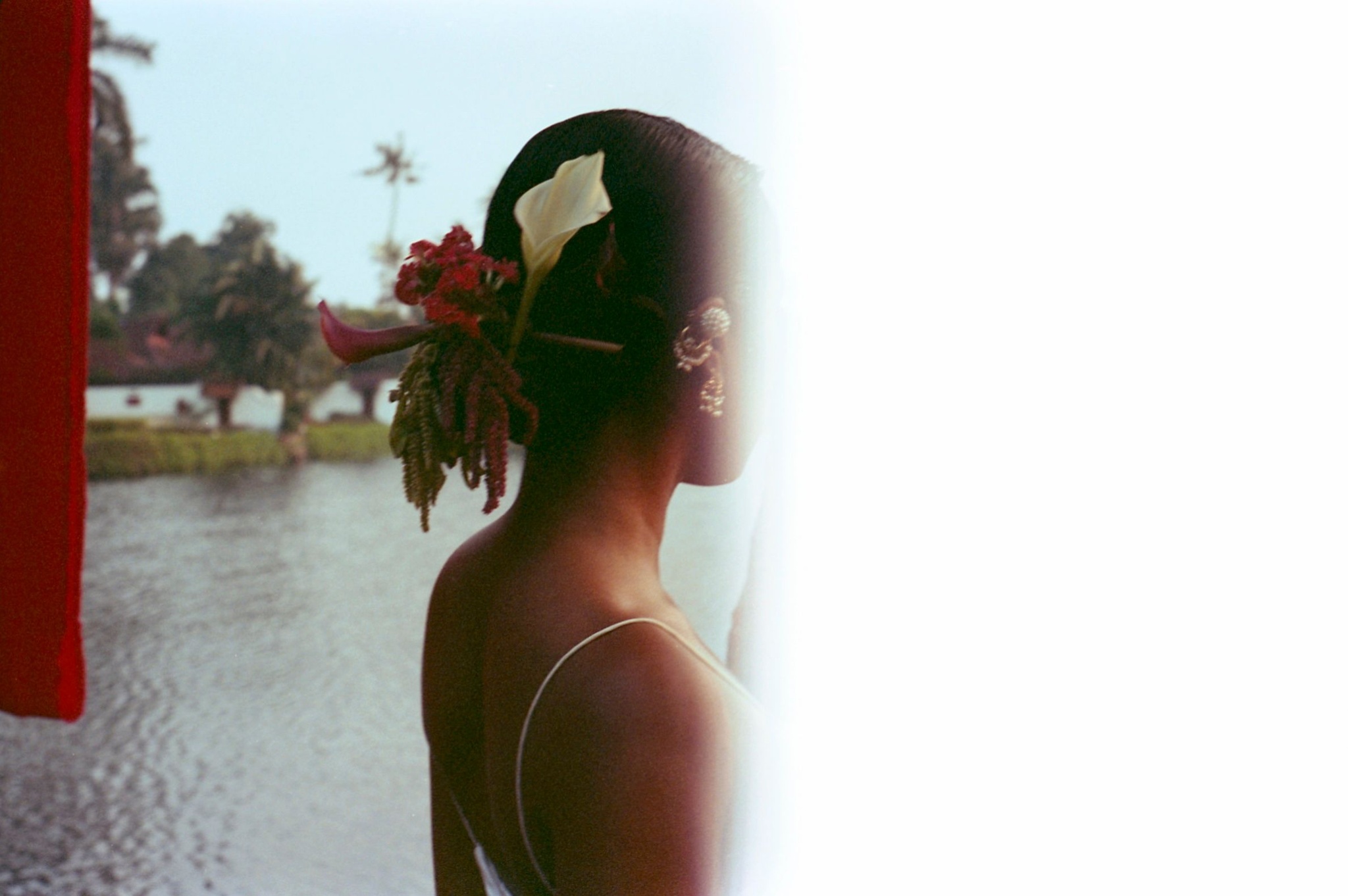 Natasha Sumant and Lucien Dumas at their wedding in Kerala