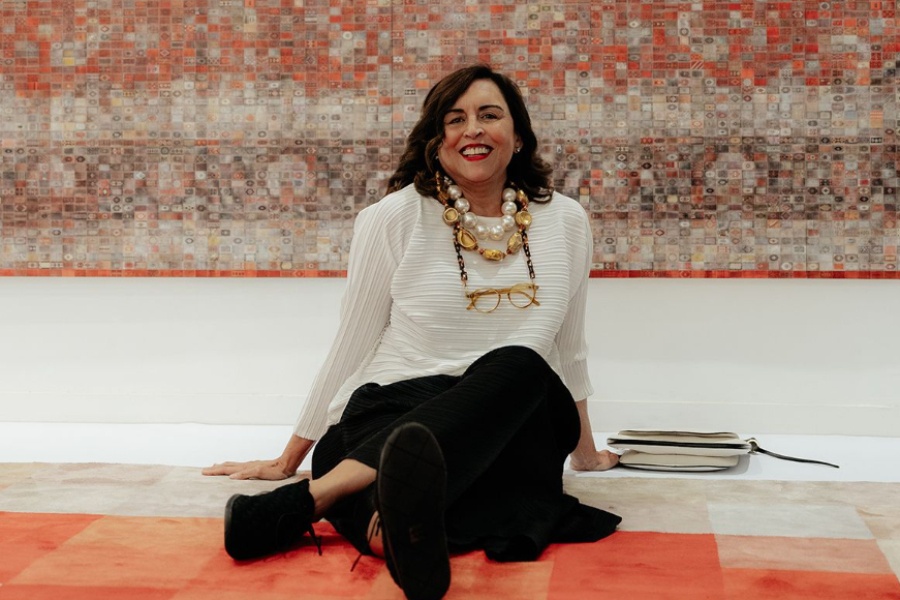 Designer Vinita Chaitanya wearing Pleats Please by Issey Miyake