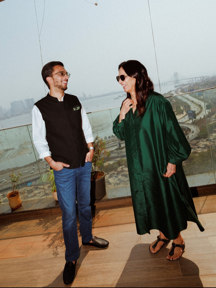 The designer Anita Dongre with her son Yash Dongre