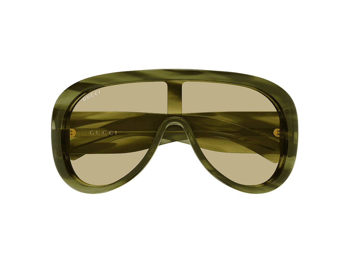 Gucci Wide Sunglasses in Forest Green