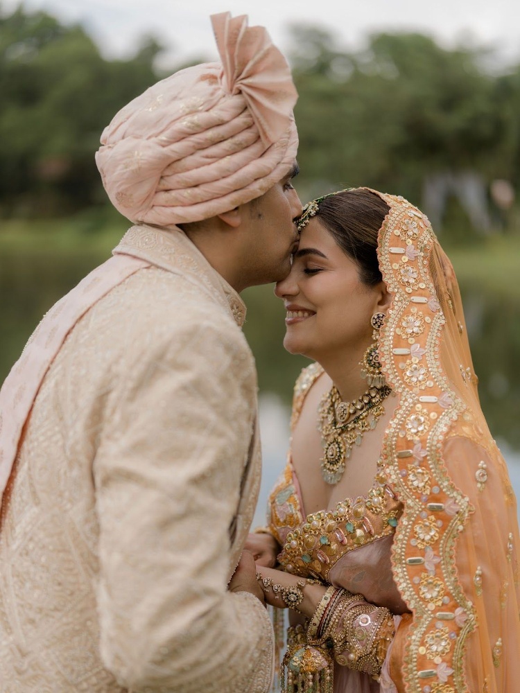 Shubhika and Harshil at their wedding TheNod
