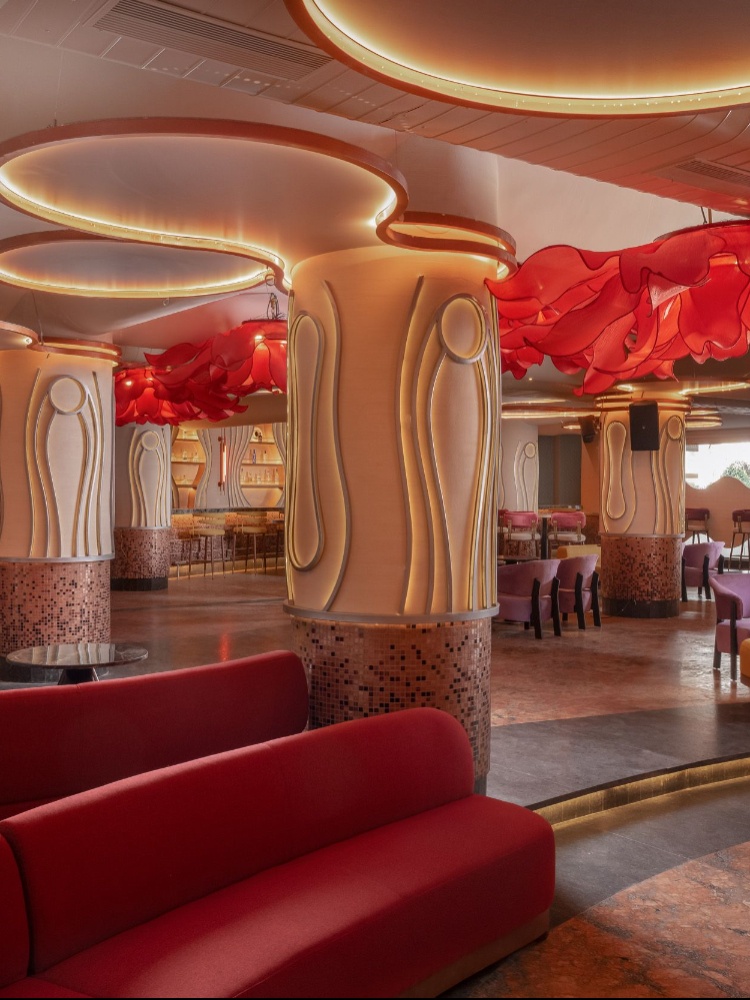 fluid, futuristic interiors