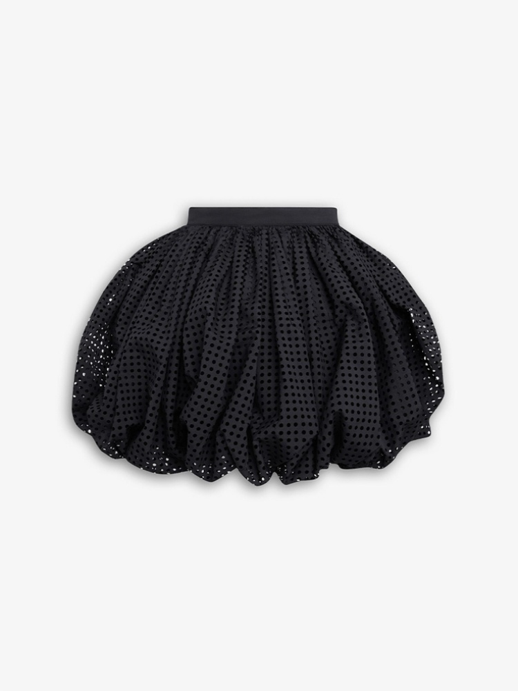 Alaïa bubble skirt in perforated poplin