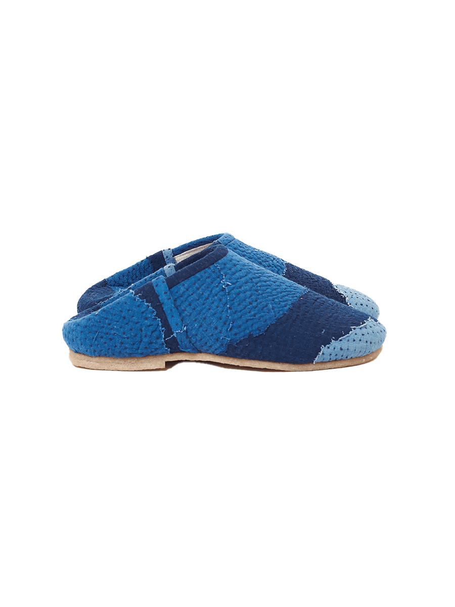 11.11 Indigo Patchwork Handmade Slip-ons