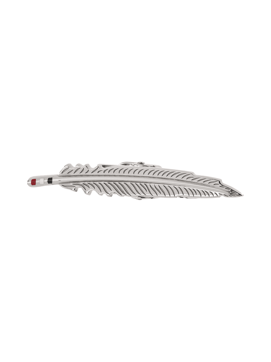 Thom Browne Silver Feather Tie Bar