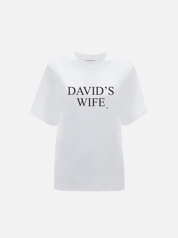 David’s Wife slogan t-shirt by Victoria Beckham