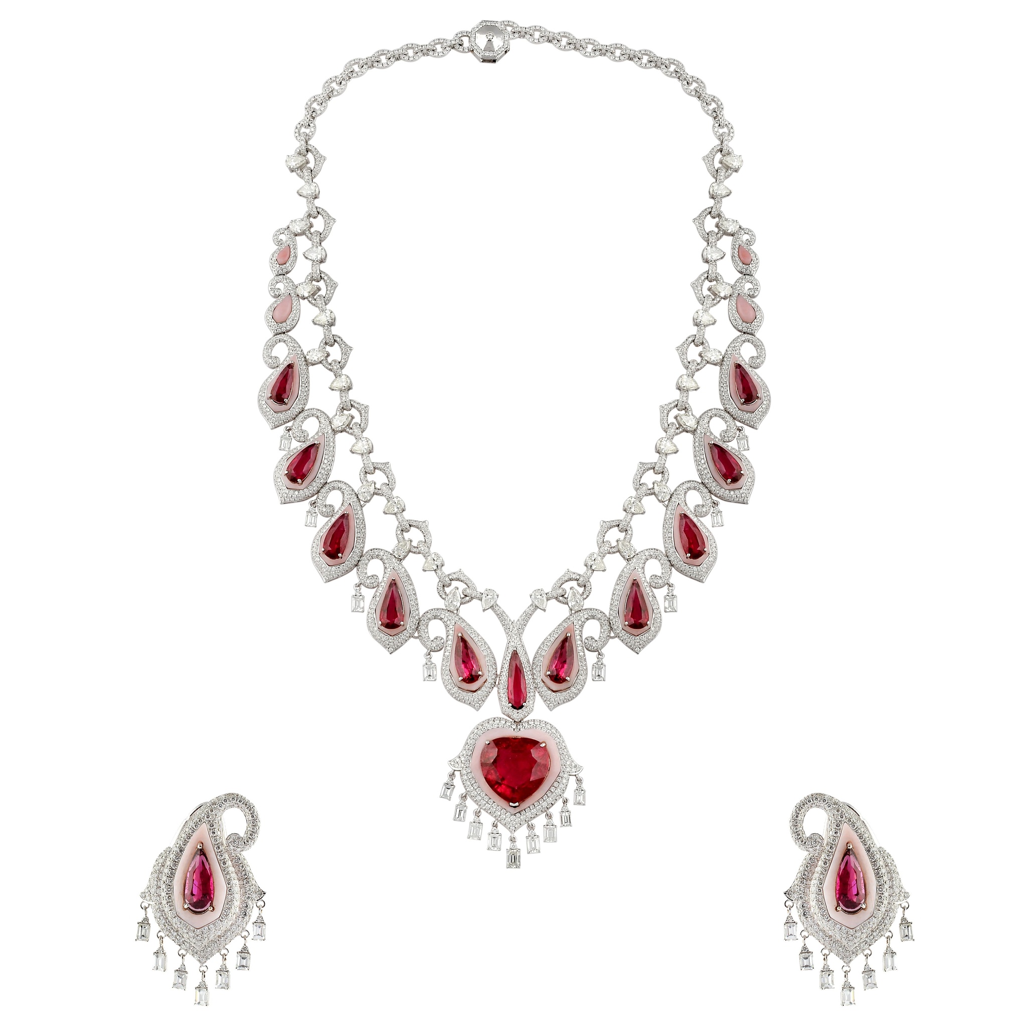 Birdhichand Ghanshyamdas ruby set