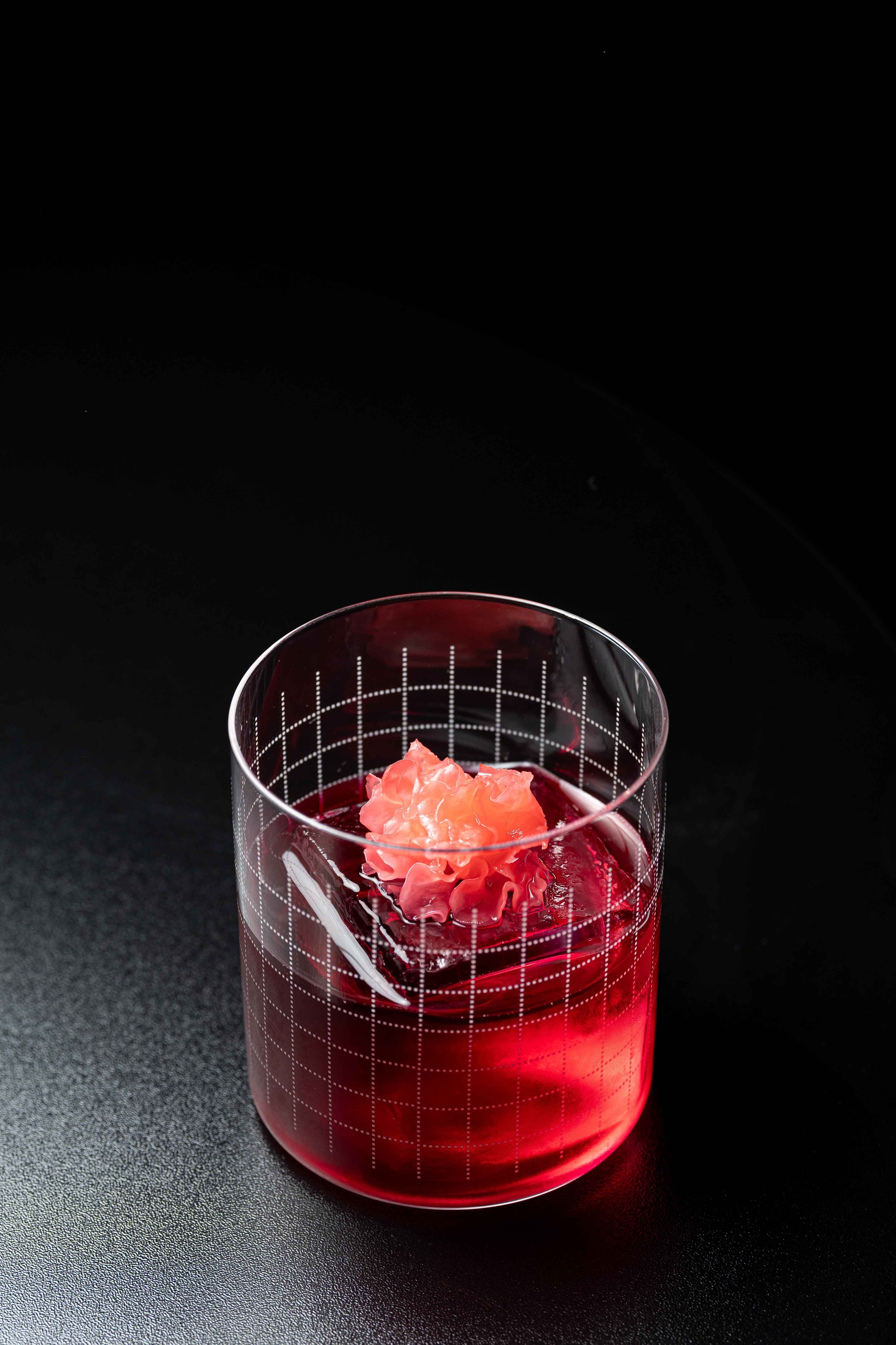 Celtic High Priestess cocktail with fruits and flowers