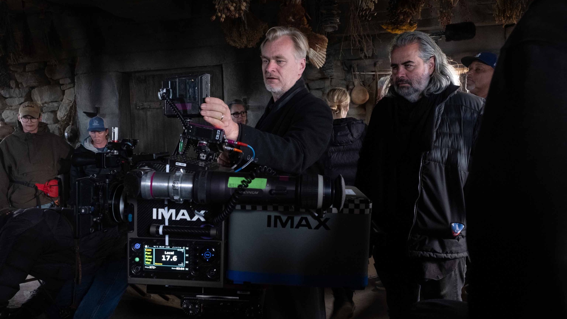 Christopher Nolan on the set of The Odyssey