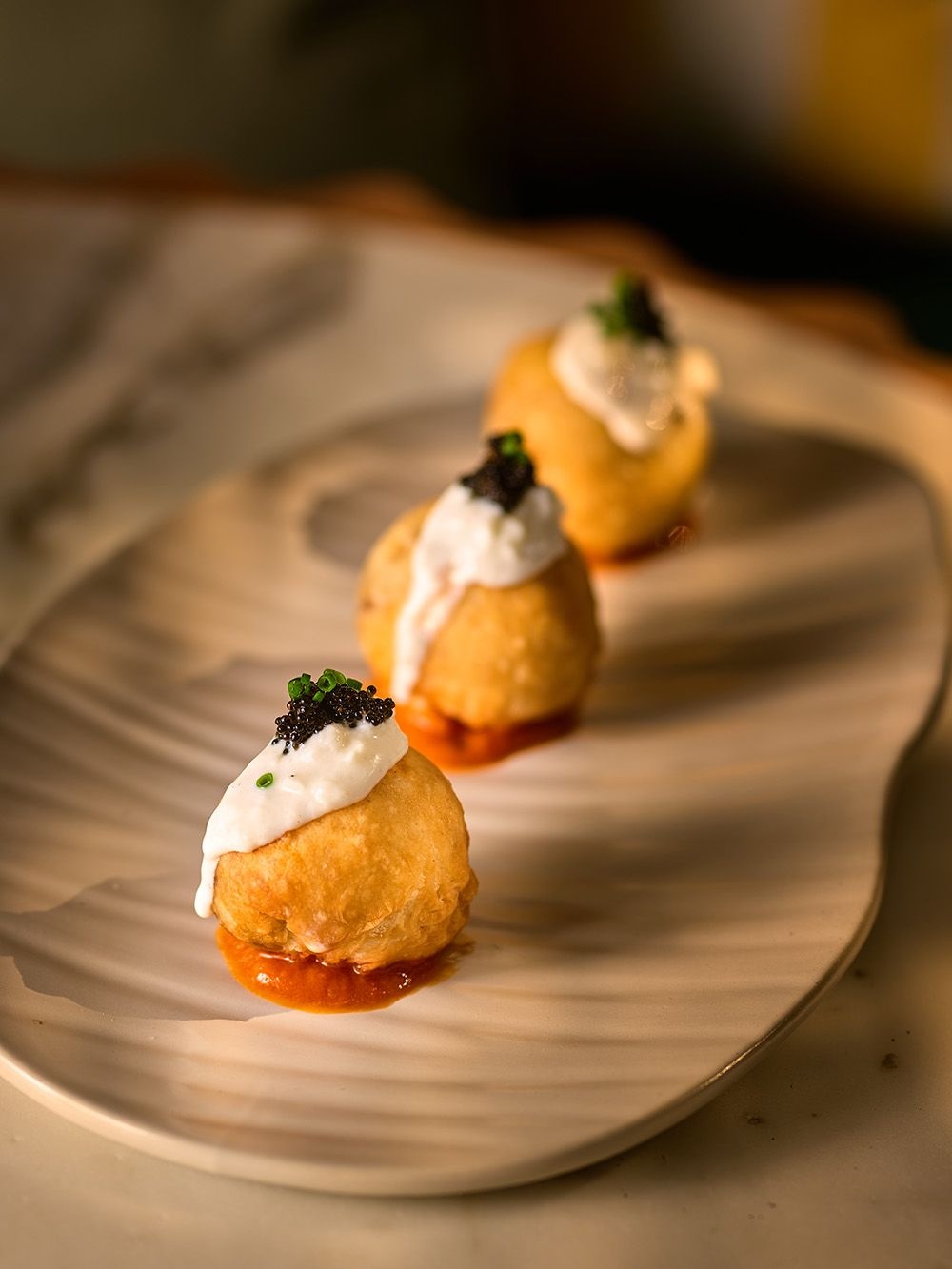 Chorizo bomboini at Call Me Sofia, a new bar by the Olive Group in Khar