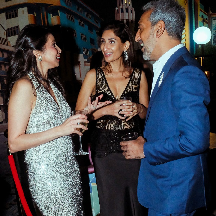 Smiti Kanodia (left) with guests at the celebrations for Art Deco Alive!