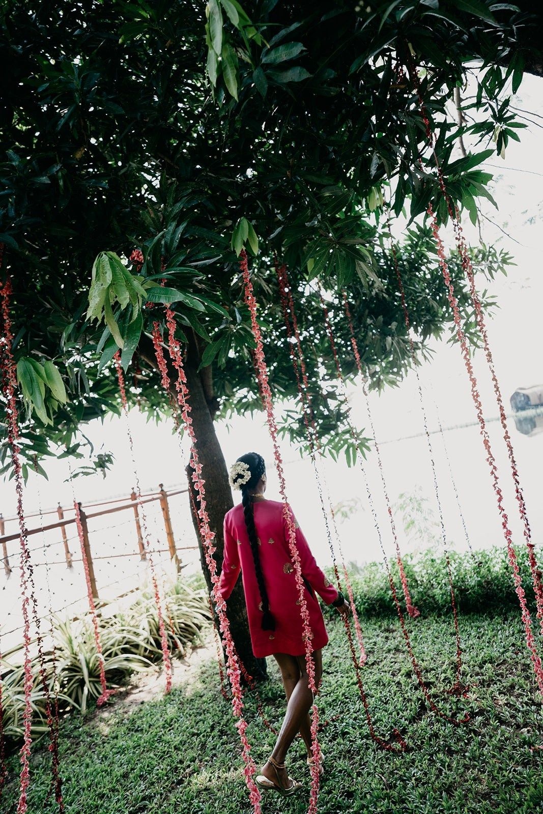 Natasha Sumant and Lucien Dumas at their wedding in Kerala