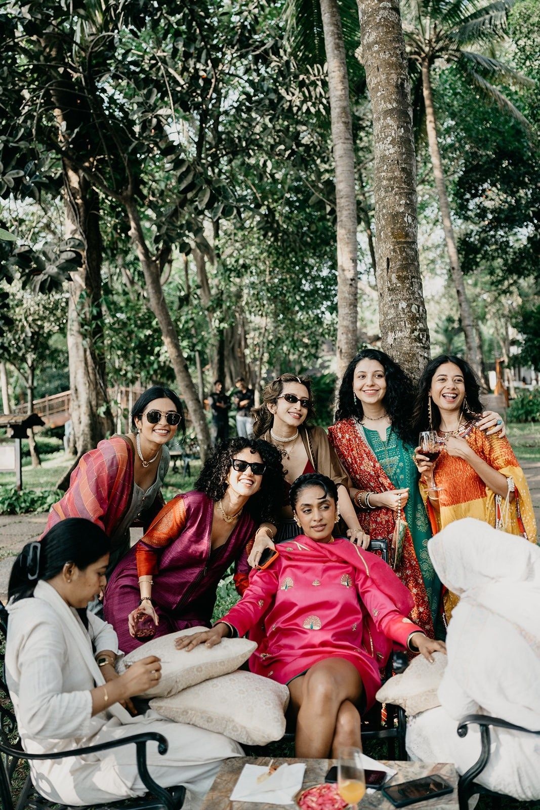 Natasha Sumant and Lucien Dumas at their wedding in Kerala