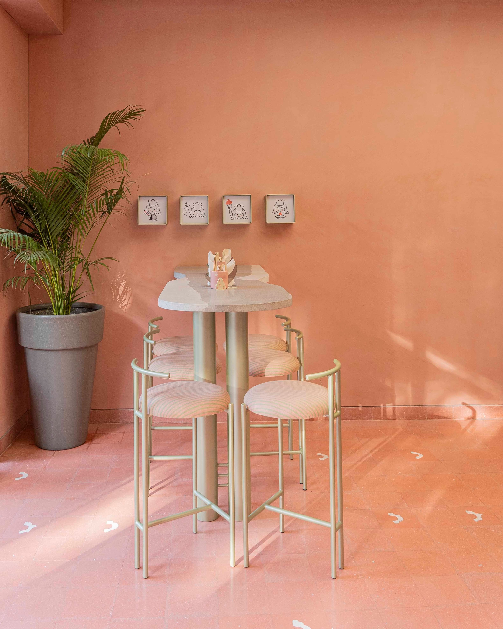 Sugar Rush's pink and minimal interiors