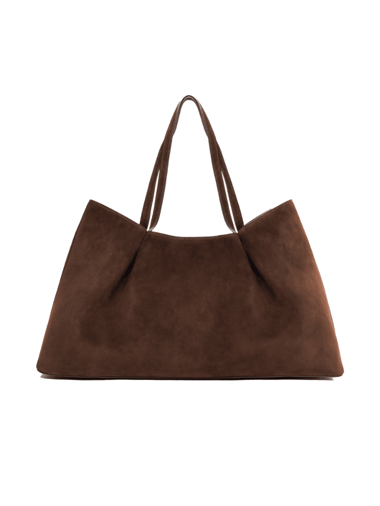 Elleme Dimple suede tote in Brownie