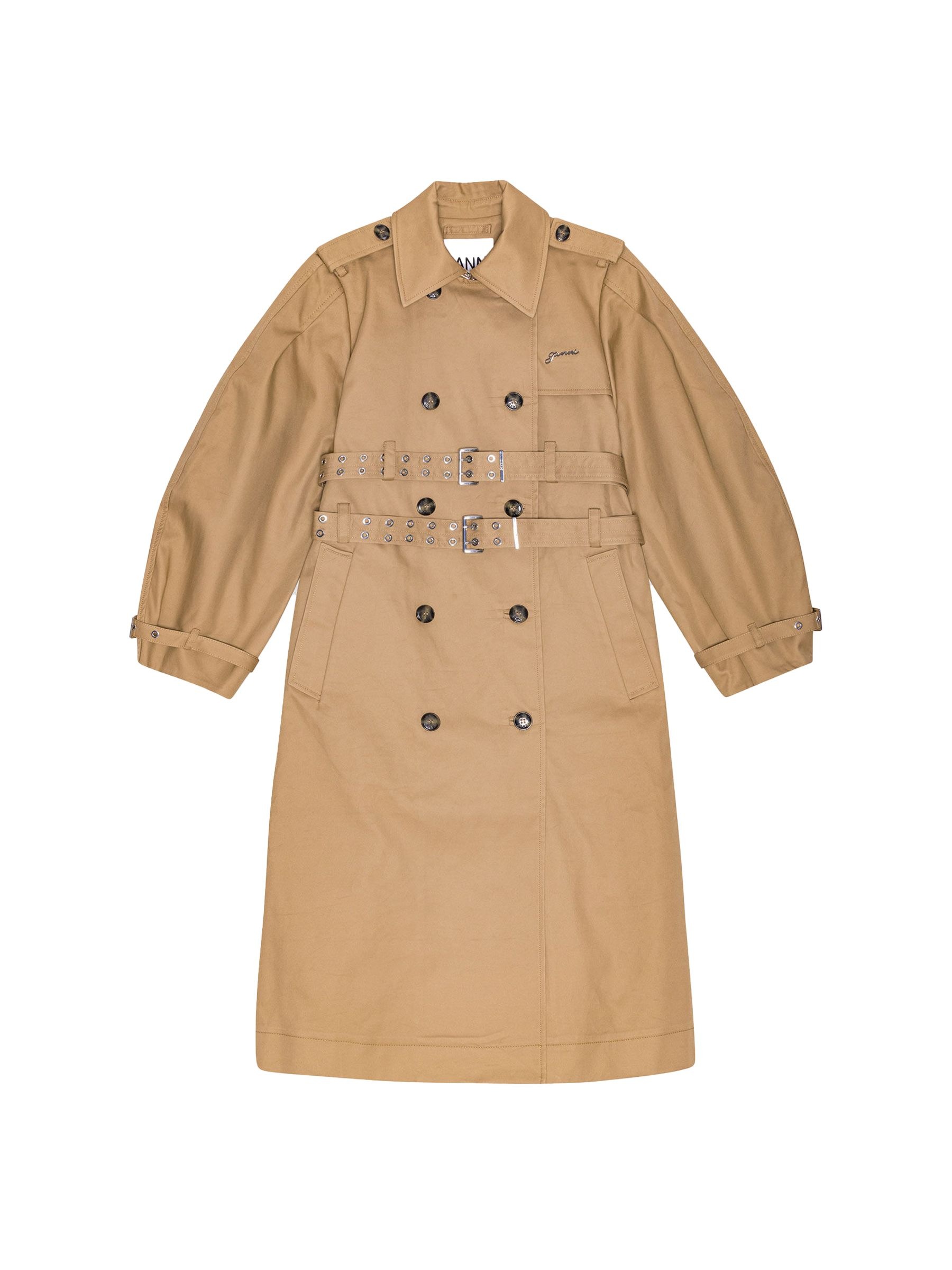 Camel bonded trench, Ganni