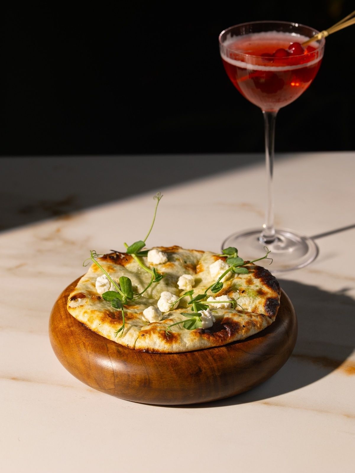 Green Pea & Spanish Chevre Kulcha Plus Nine One New Delhi