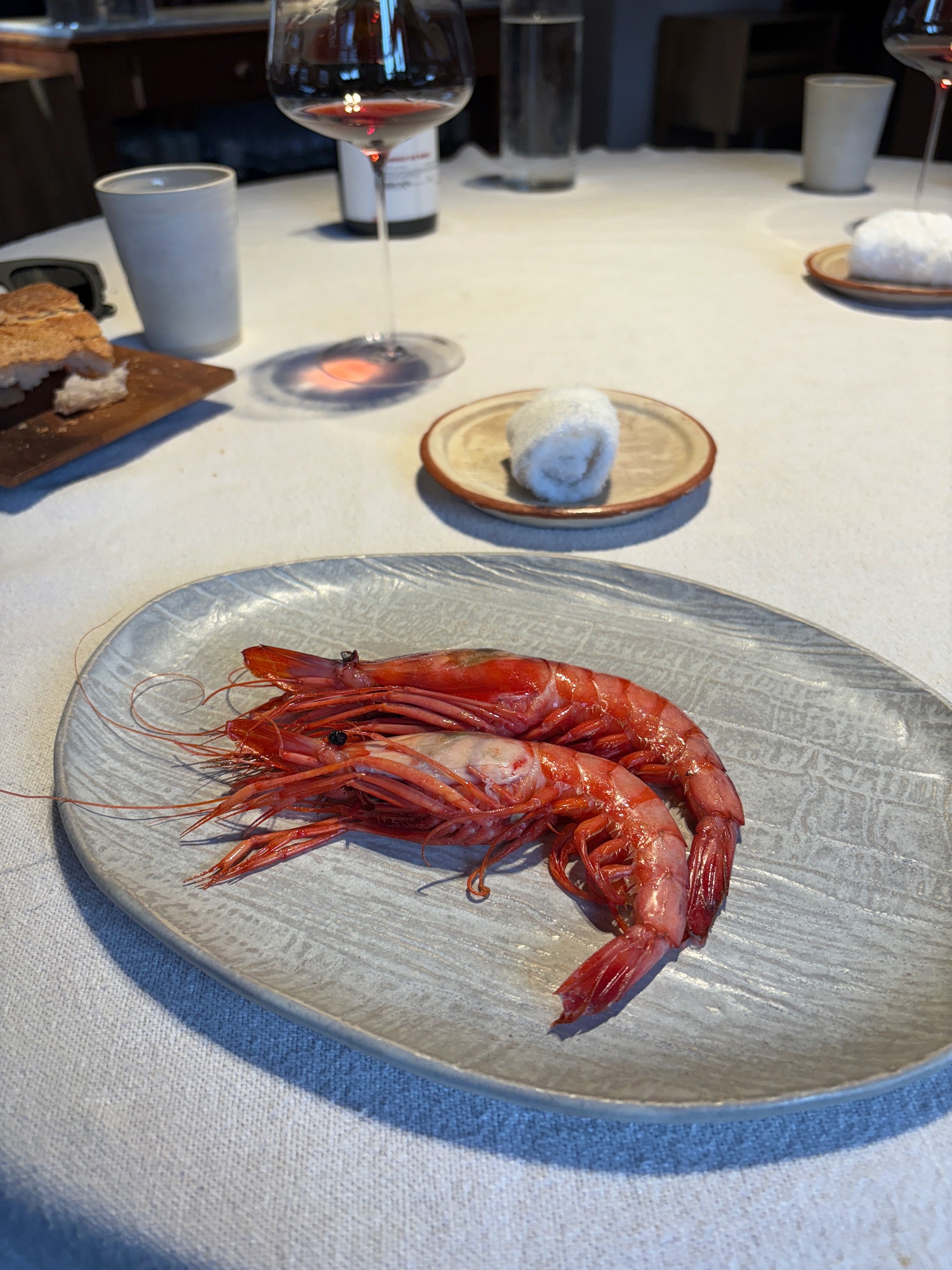 Grilled Palamós prawns at Etxebarri