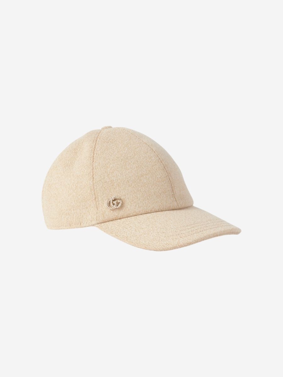 Gucci KNIT WOOL AND LAMÈ BASEBALL HAT