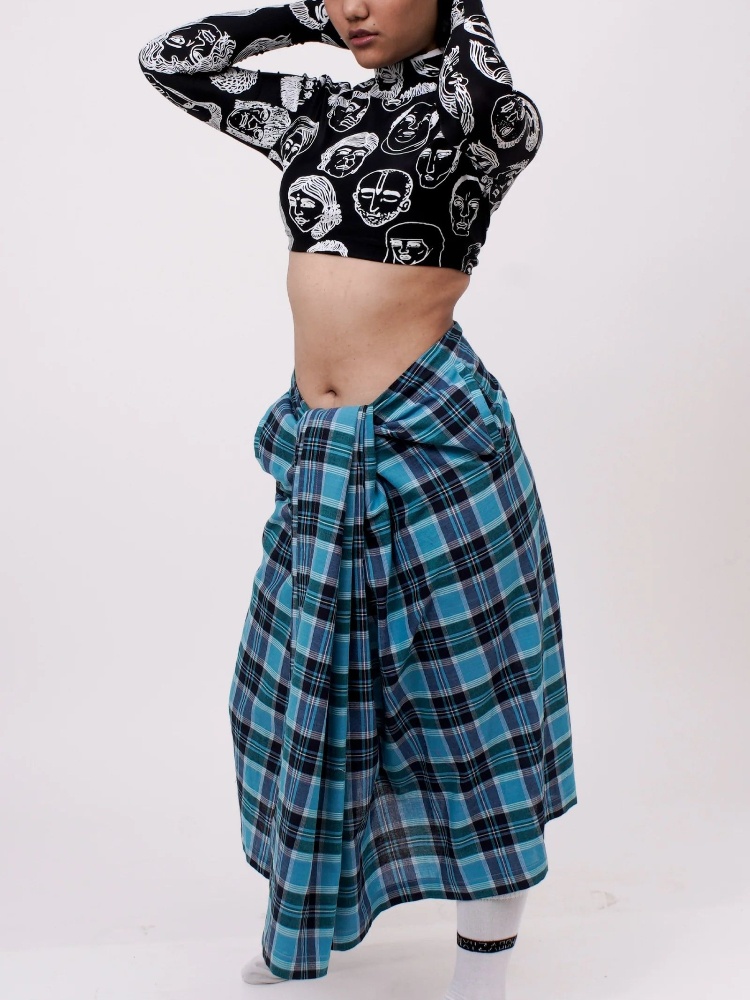 Huemn's pre-draped lungi with pockets
