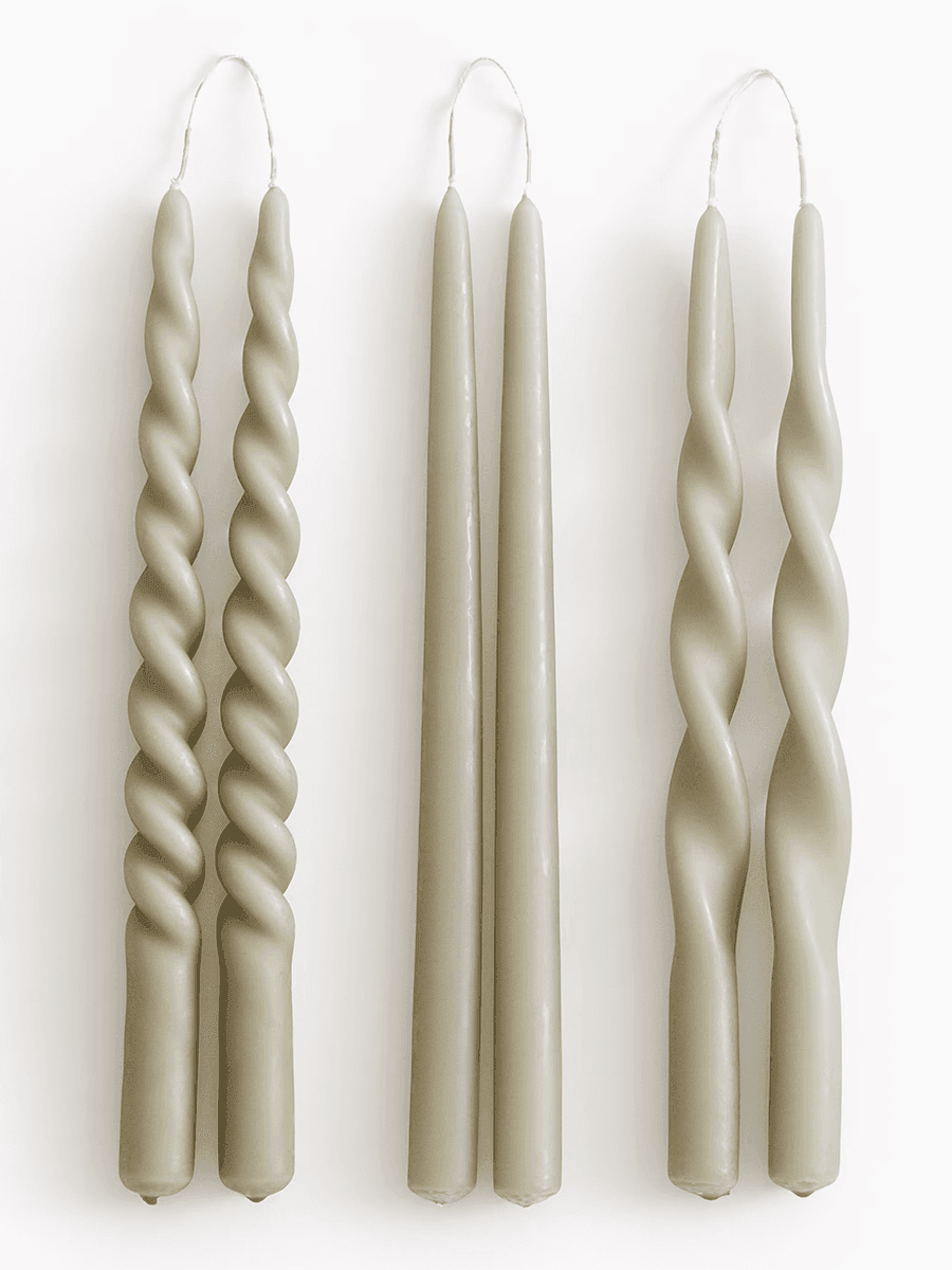 H&M  6-pack taper candles