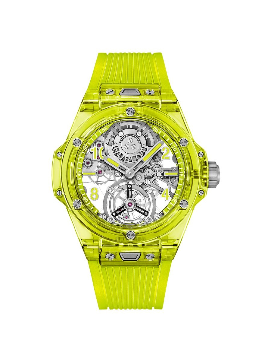 Hublot 20th anniversary Big Bang Tourbillon Automatic Yellow Neon watch