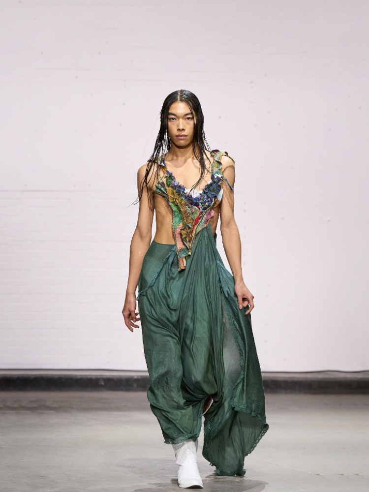 Looks from his final MA Fashion graduate show for Central Saint Martins