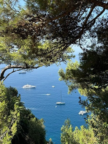The viewpoint in Capri, where the couple were engaged