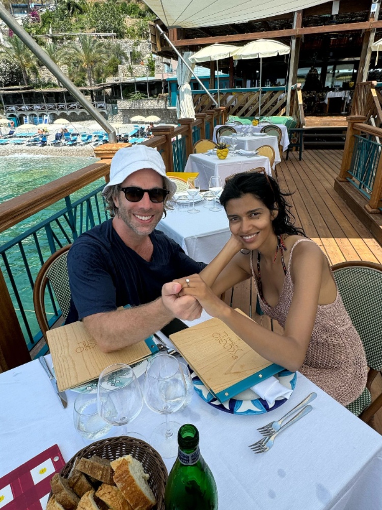 Lunch after the proposal in Capri