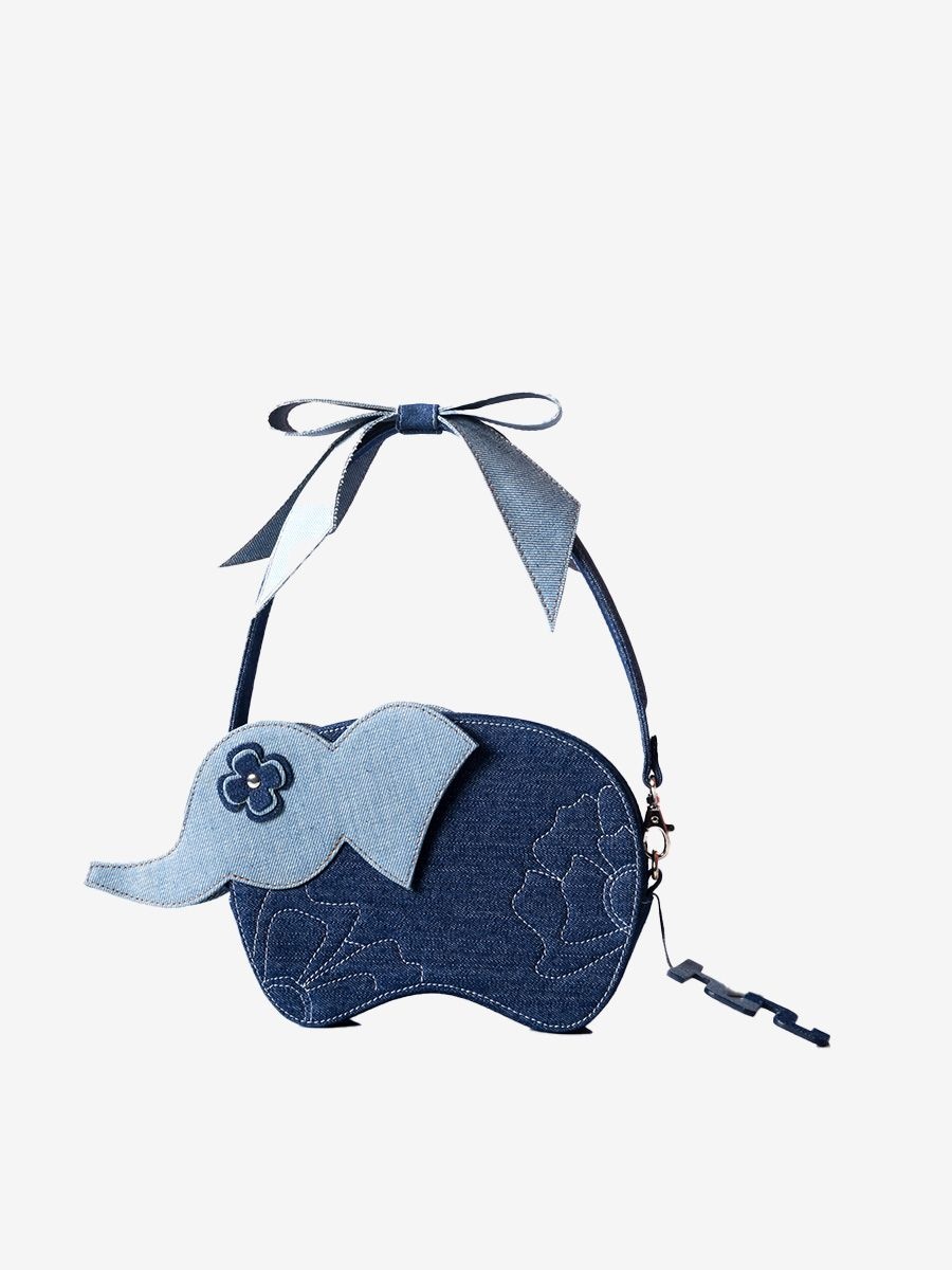 Immri Hathi maxi bag with bow handle shaped like an elephant