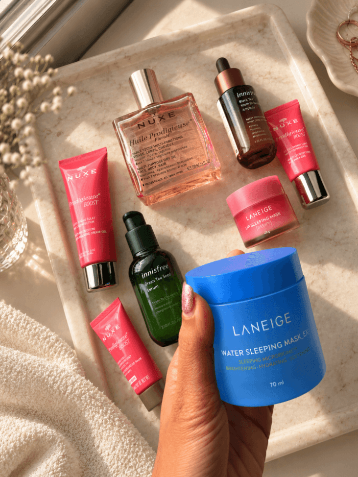 Purohit's nighttime skincare is fairly simple: cleanse, hydrate and moisturise.