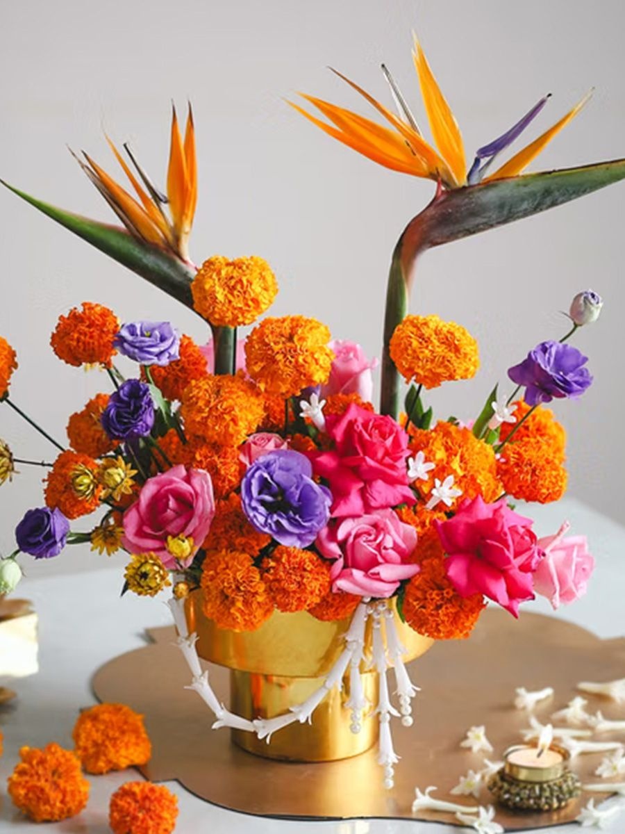 Golden Harmony floral hamper, Interflora