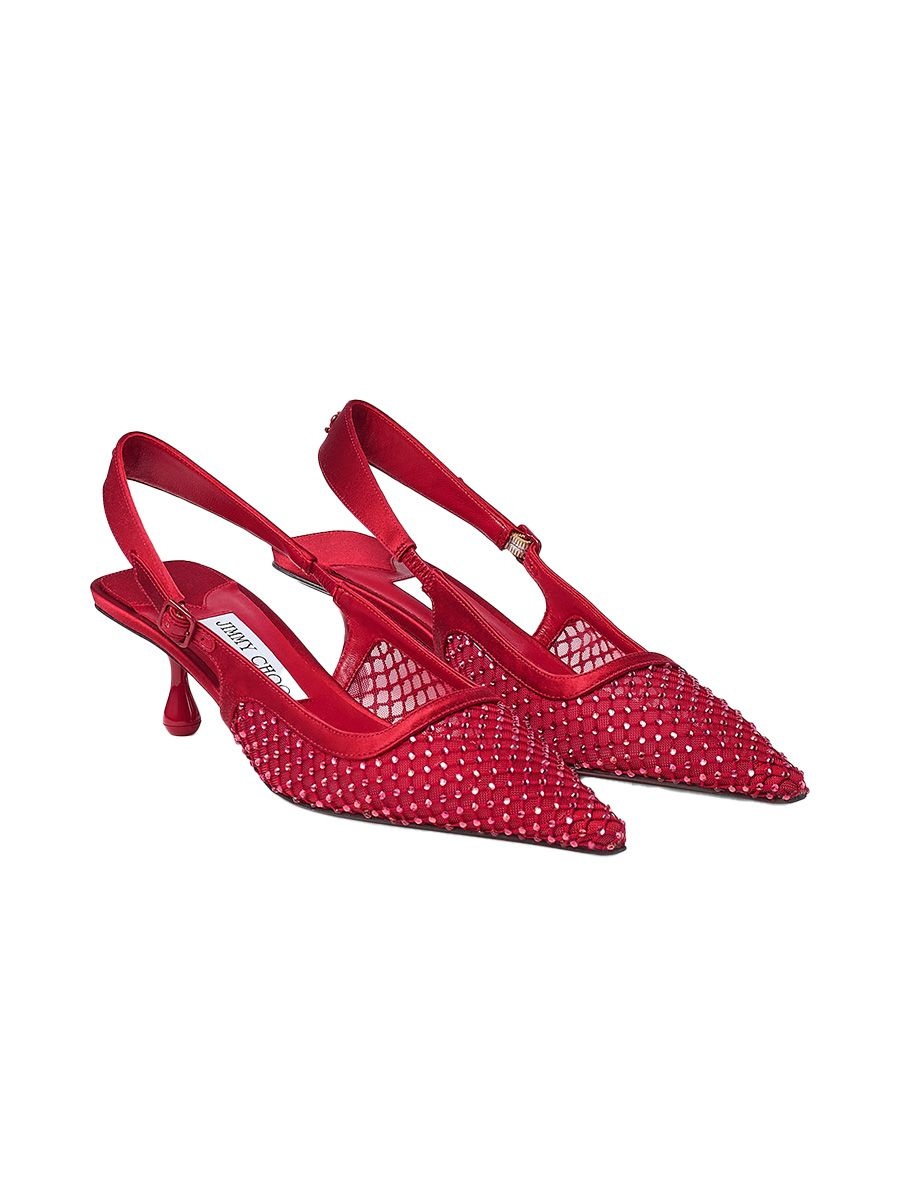 Amel 50 crystal, mesh and satin pumps, Jimmy Choo, ₹1,33,700 