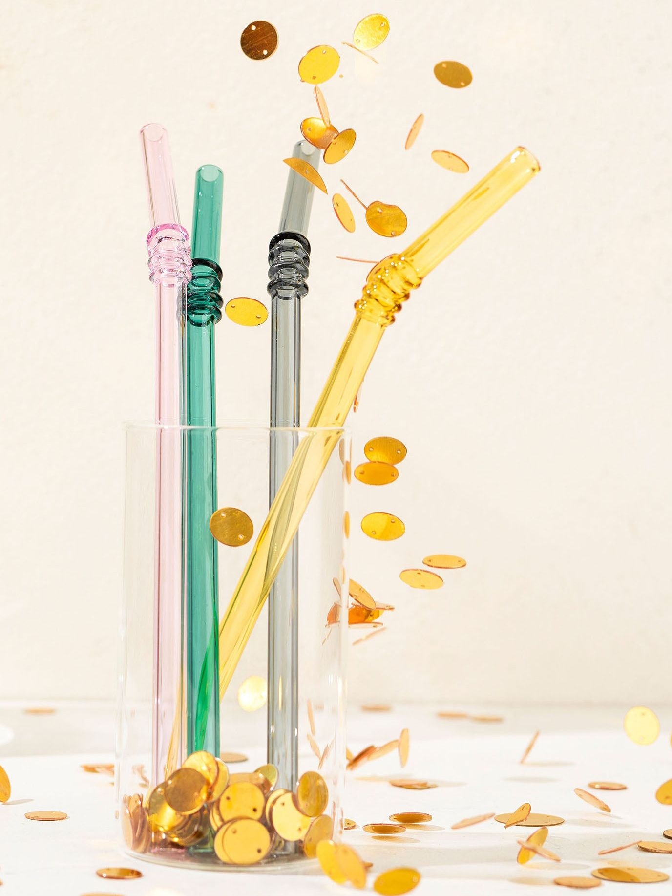 Jodi coloured glass straws (set of 2)