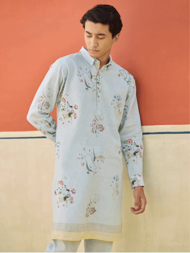 Ciro watercolour floral kurta, Manan, ₹11,000