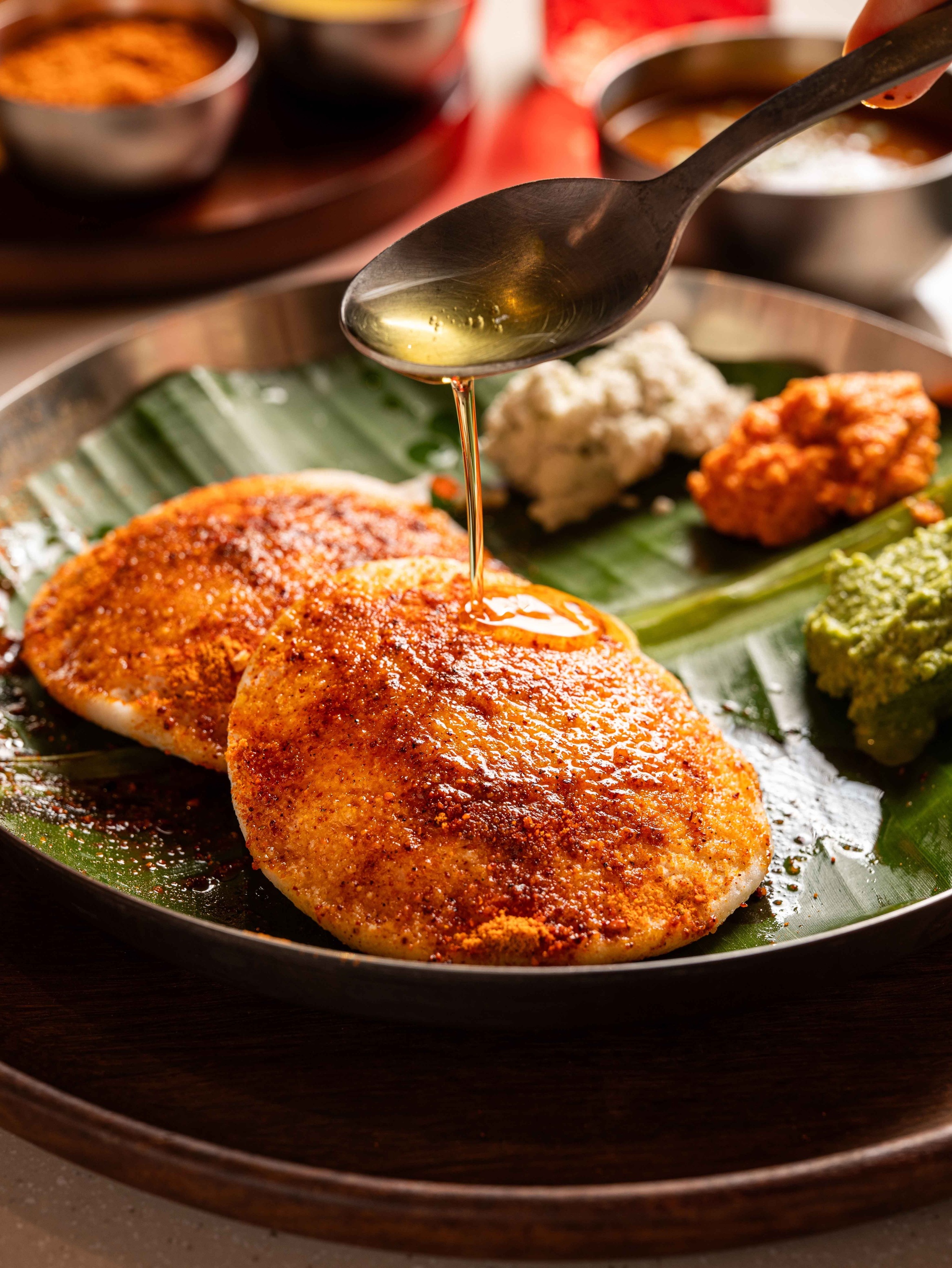Idli podi with ghee