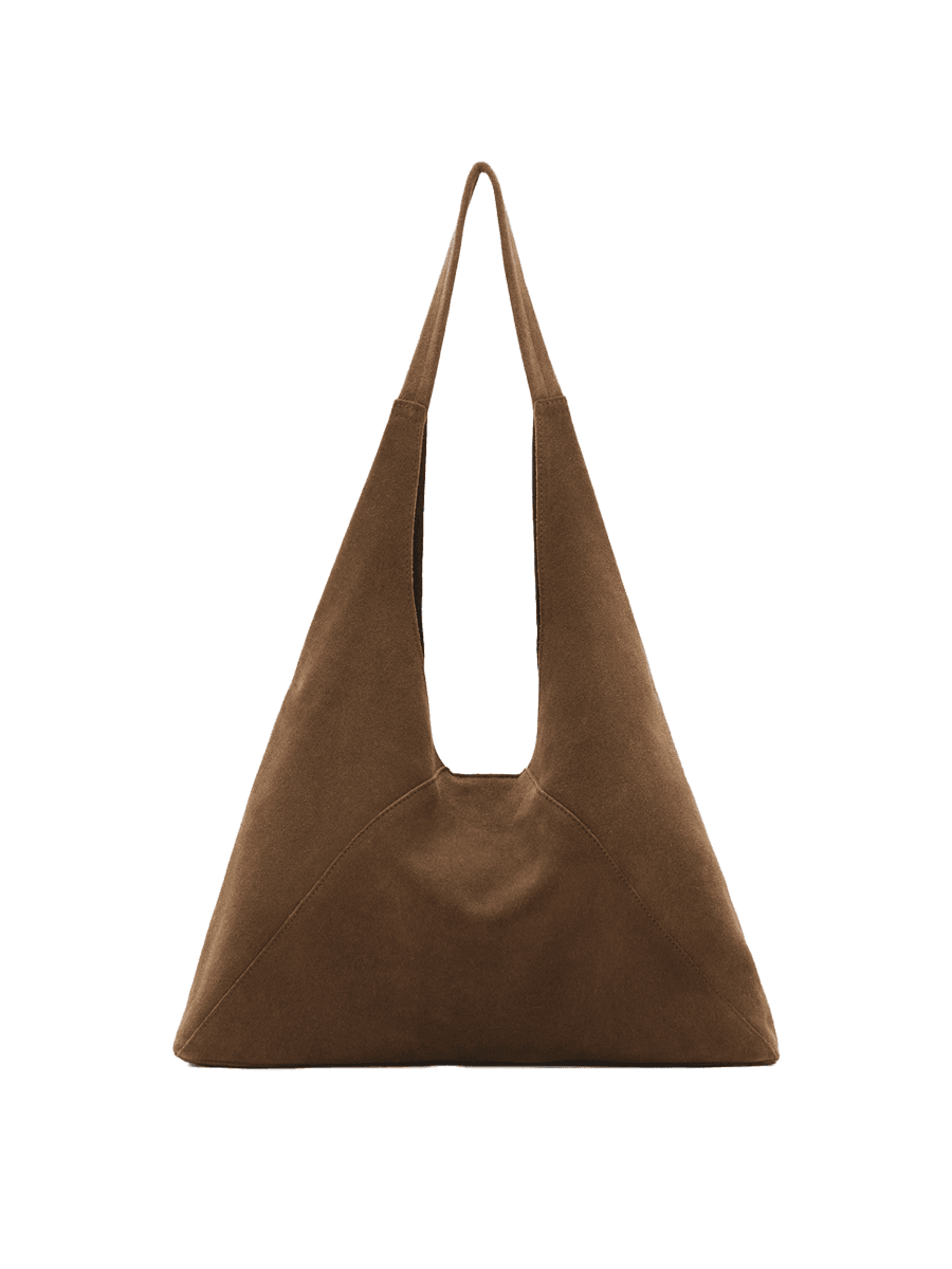 Mango  Suede shoulder bag 