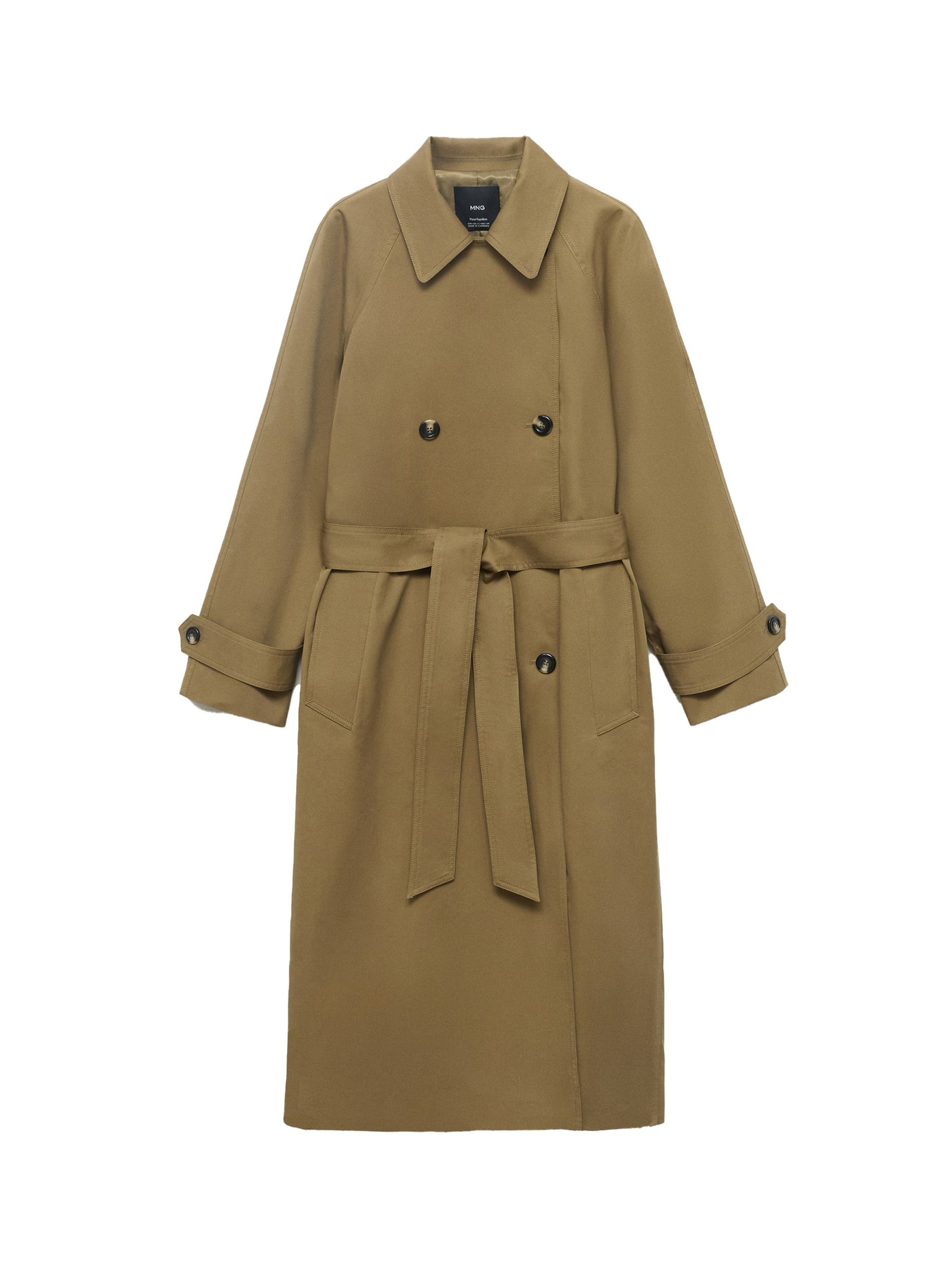 Long double-breasted trench coat, Mango