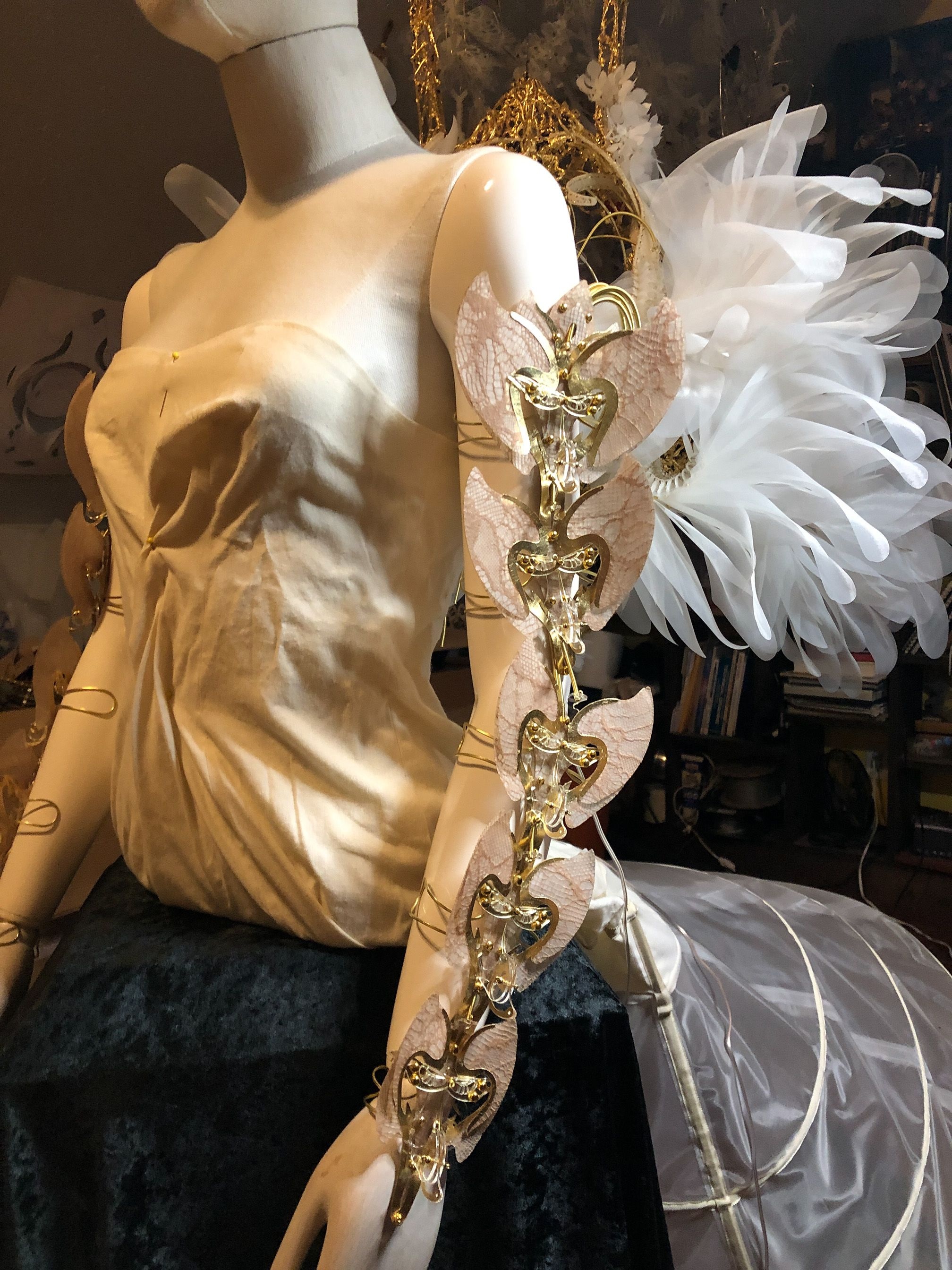 A work in progress image of Mona Patel's Met Gala look, The Nod Mag
