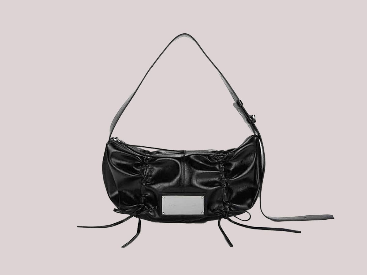 Matin Kim Half Shirring Ribbon Round bag 