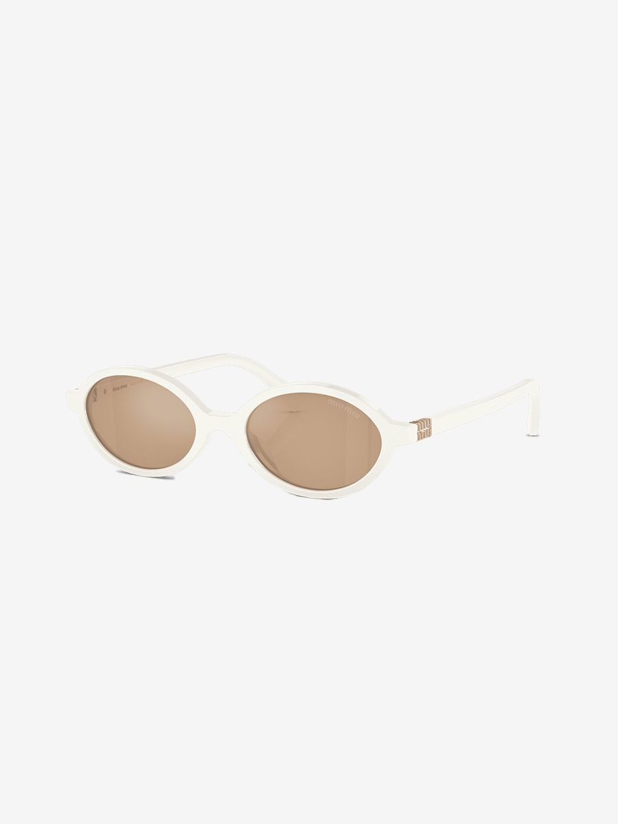 White Miu Miu acetate sunglasses 