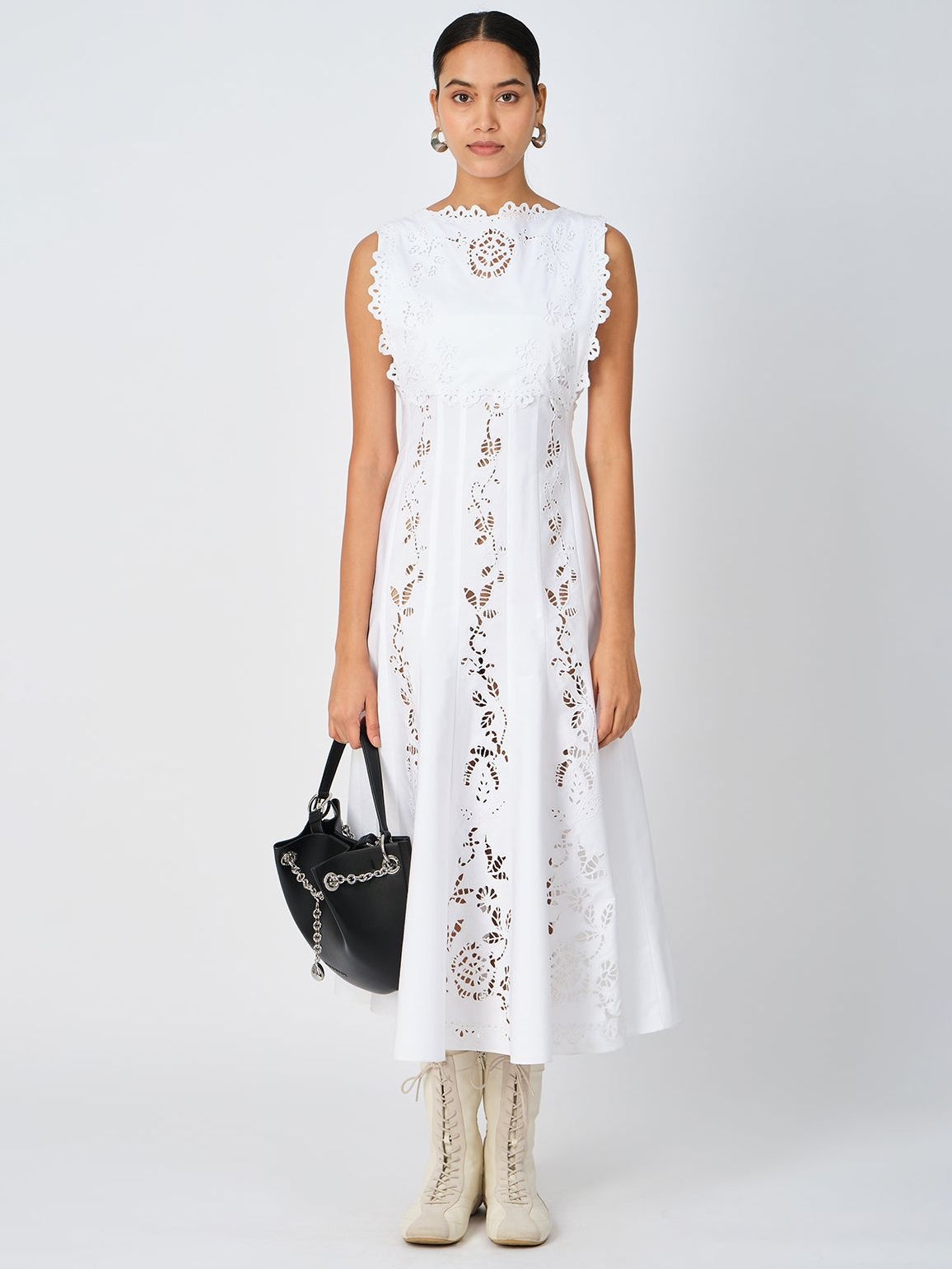 Moonray Orchid handcrafted poplin dress