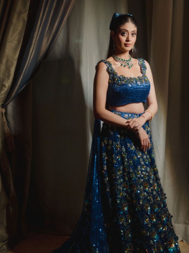Rishita Maddey Valiram in her Manish Malhotra lehenga